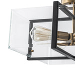 Modern 4 - Light Square Glass Semi - Flush Mount Ceiling Light - LightfixturesUAE