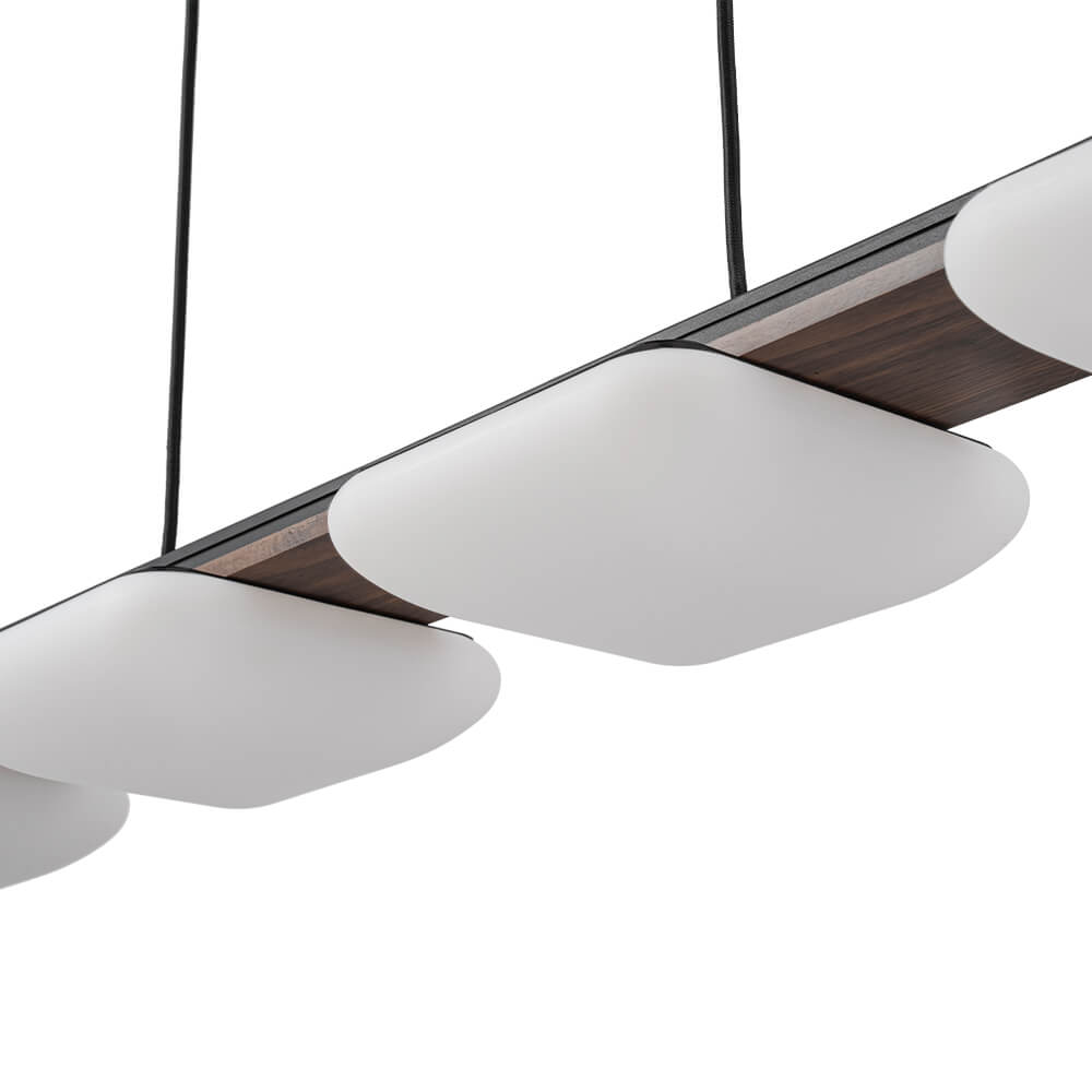Modern 4 - Light Wood Kitchen Island Linear Chandelier - LightfixturesUAE