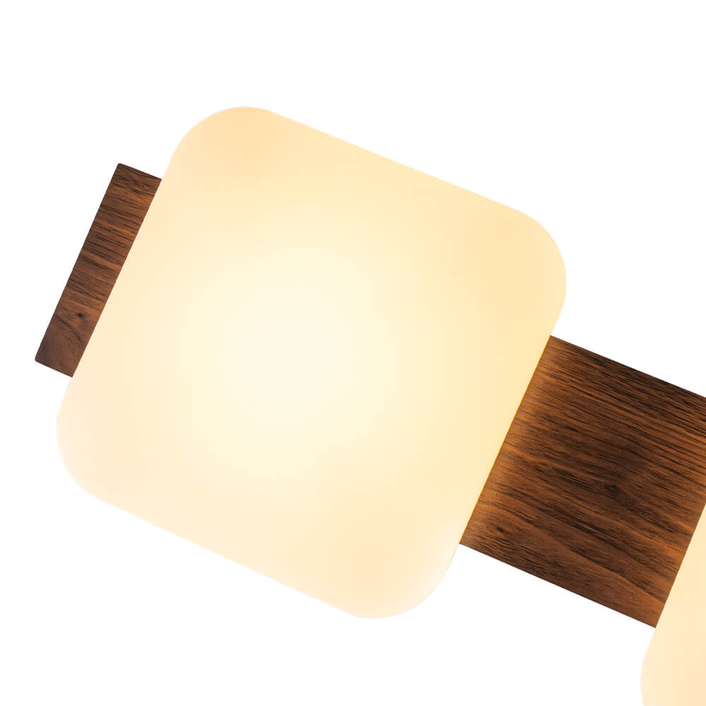 Modern 4 - Light Wood Kitchen Island Linear Chandelier - LightfixturesUAE