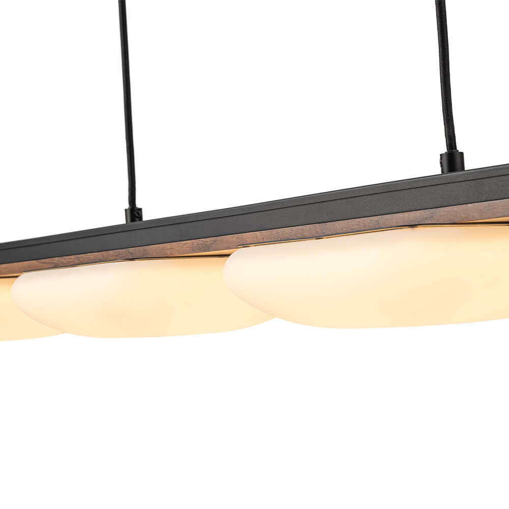 Modern 4 - Light Wood Kitchen Island Linear Chandelier - LightfixturesUAE