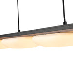 Modern 4 - Light Wood Kitchen Island Linear Chandelier - LightfixturesUAE