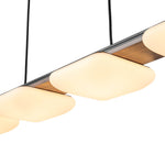Modern 4 - Light Wood Kitchen Island Linear Chandelier - LightfixturesUAE