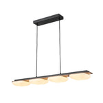 Modern 4 - Light Wood Kitchen Island Linear Chandelier - LightfixturesUAE
