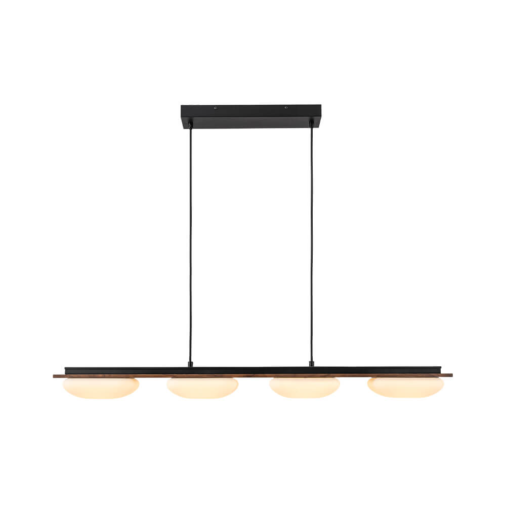 Modern 4 - Light Wood Kitchen Island Linear Chandelier - LightfixturesUAE
