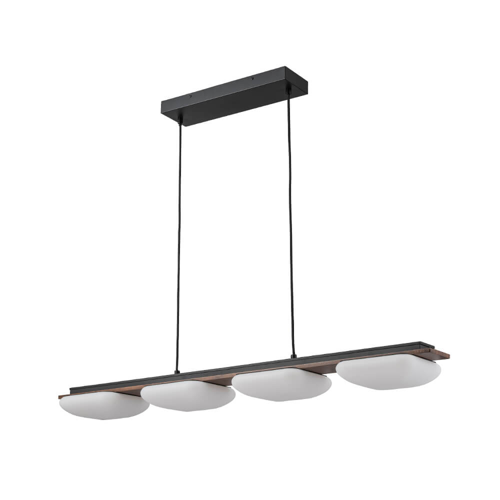 Modern 4 - Light Wood Kitchen Island Linear Chandelier - LightfixturesUAE