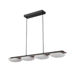 Modern 4 - Light Wood Kitchen Island Linear Chandelier - LightfixturesUAE