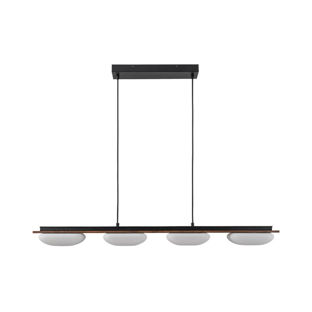Modern 4 - Light Wood Kitchen Island Linear Chandelier - LightfixturesUAE