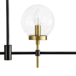 Modern 5 - Light Clear Glass Linear Chandelier - LightfixturesUAE
