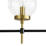 Modern 5 - Light Clear Glass Linear Chandelier - LightfixturesUAE