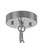 Modern 5 - Light Ice - Patterned Rectangular Glass Round Convertible Design Chandelier - LightfixturesUAE