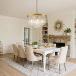 Modern 5 - Light Ice - Patterned Rectangular Glass Round Convertible Design Chandelier - LightfixturesUAE