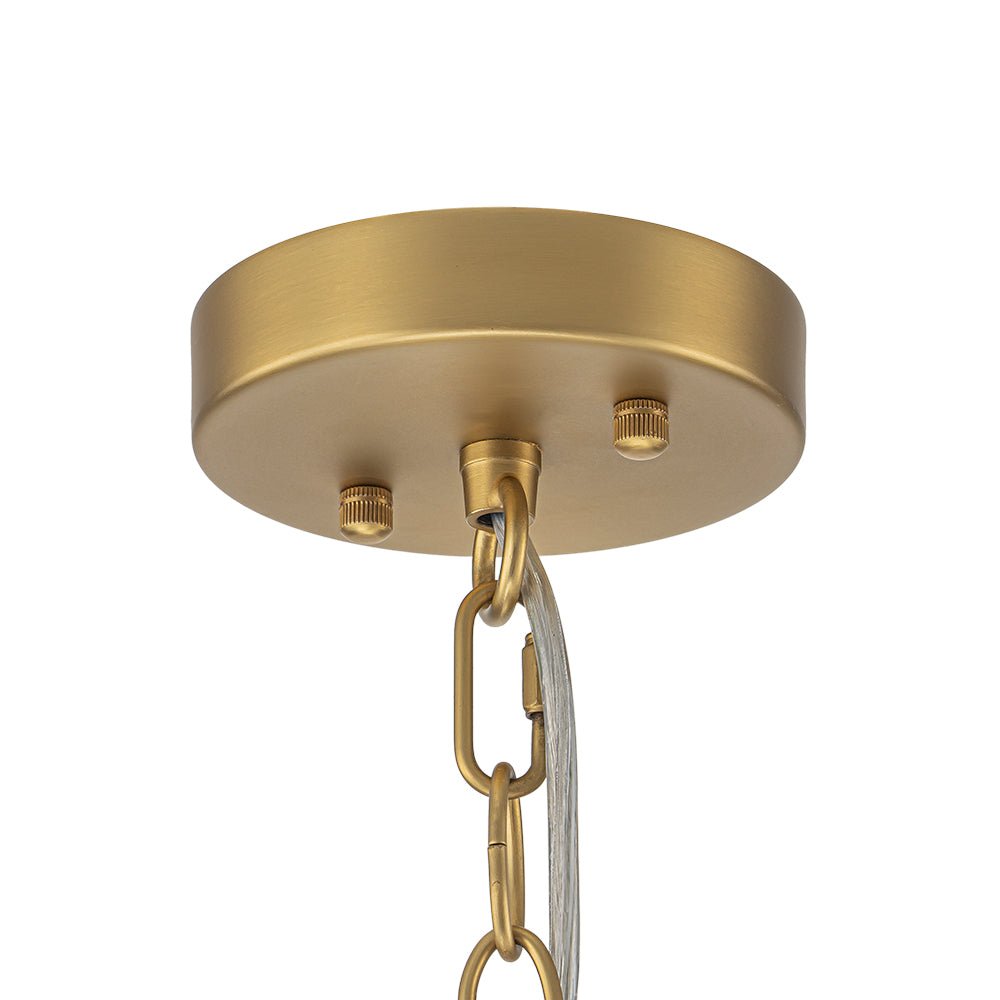 Modern 5 - Light Ice - Patterned Rectangular Glass Round Convertible Design Chandelier - LightfixturesUAE