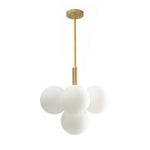 Modern 5/13 Light Opal Glass Cluster Bubble Chandelier - LightfixturesUAE