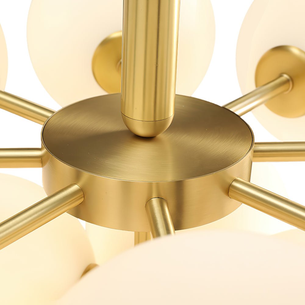 Modern 5/13 Light Opal Glass Cluster Bubble Chandelier - LightfixturesUAE