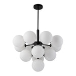 Modern 5/13 Light Opal Glass Cluster Bubble Chandelier - LightfixturesUAE