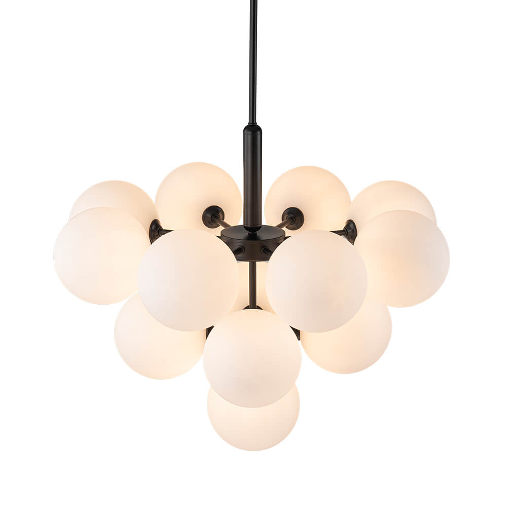 Modern 5/13 Light Opal Glass Cluster Bubble Chandelier - LightfixturesUAE