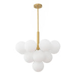 Modern 5/13 Light Opal Glass Cluster Bubble Chandelier - LightfixturesUAE