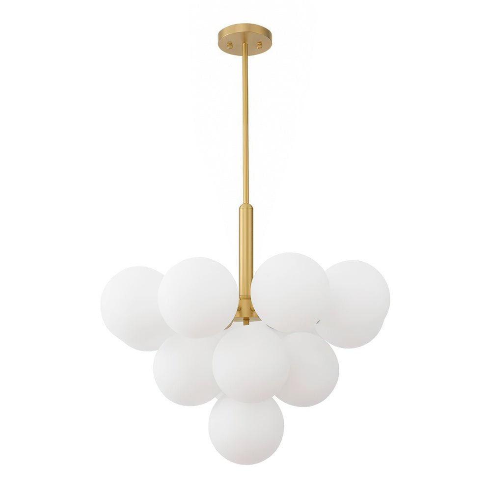Modern 5/13 Light Opal Glass Cluster Bubble Chandelier - LightfixturesUAE