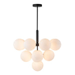 Modern 5/13 Light Opal Glass Cluster Bubble Chandelier - LightfixturesUAE