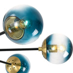 Modern 6 - Lght Bubble Glass Globe Iron Sputnik Ceiling Light - LightfixturesUAE