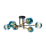 Modern 6 - Lght Bubble Glass Globe Iron Sputnik Ceiling Light - LightfixturesUAE