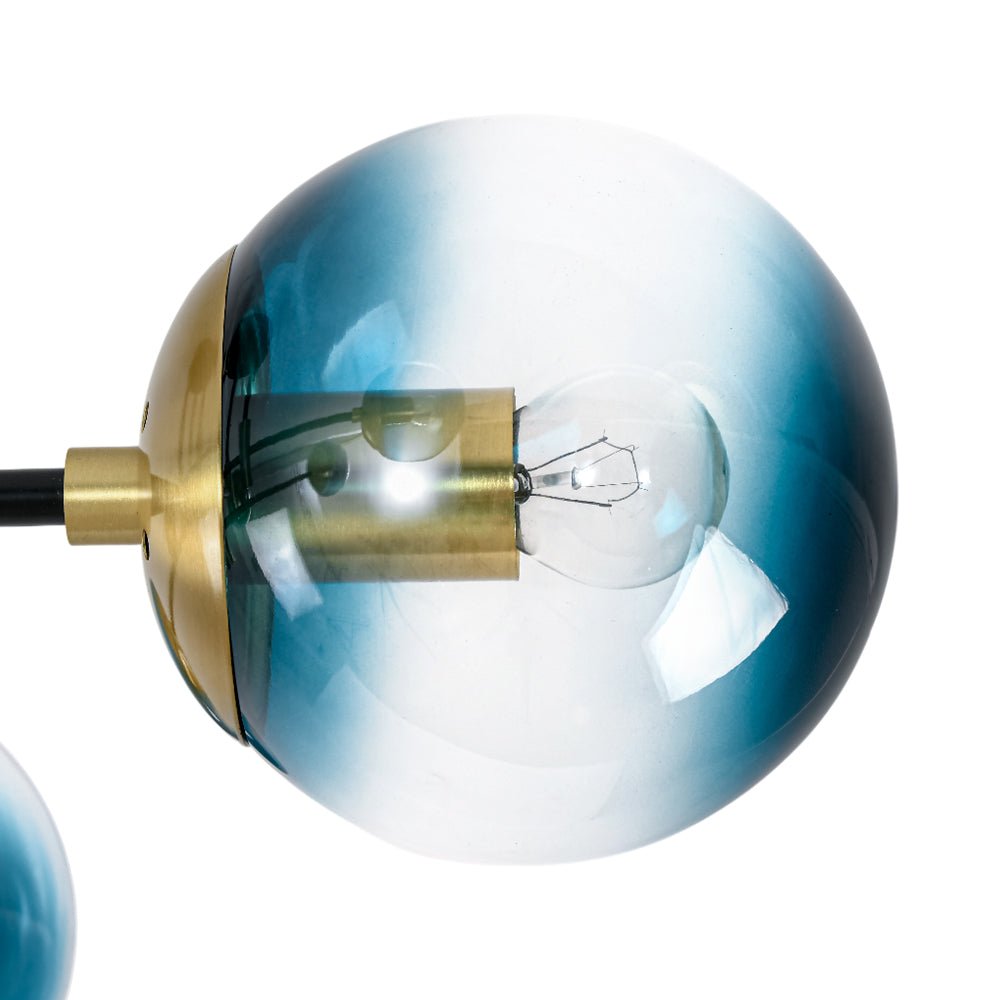 Modern 6 - Lght Bubble Glass Globe Iron Sputnik Ceiling Light - LightfixturesUAE