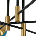 Modern 6 - Lght Bubble Glass Globe Iron Sputnik Ceiling Light - LightfixturesUAE