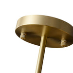 Modern 6 - Light Brass Drum Glass Chandelier - LightfixturesUAE