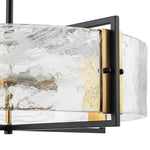 Modern 6 - Light Drum Glass Chandelier - LightfixturesUAE
