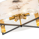 Modern 6 - Light Drum Glass Semi - Flush Mount Ceiling Light - LightfixturesUAE