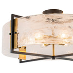 Modern 6 - Light Drum Glass Semi - Flush Mount Ceiling Light - LightfixturesUAE