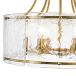 Modern 6 - Light Glass Drum Lantern Pendant - LightfixturesUAE