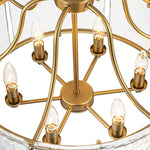Modern 6 - Light Glass Drum Lantern Pendant - LightfixturesUAE