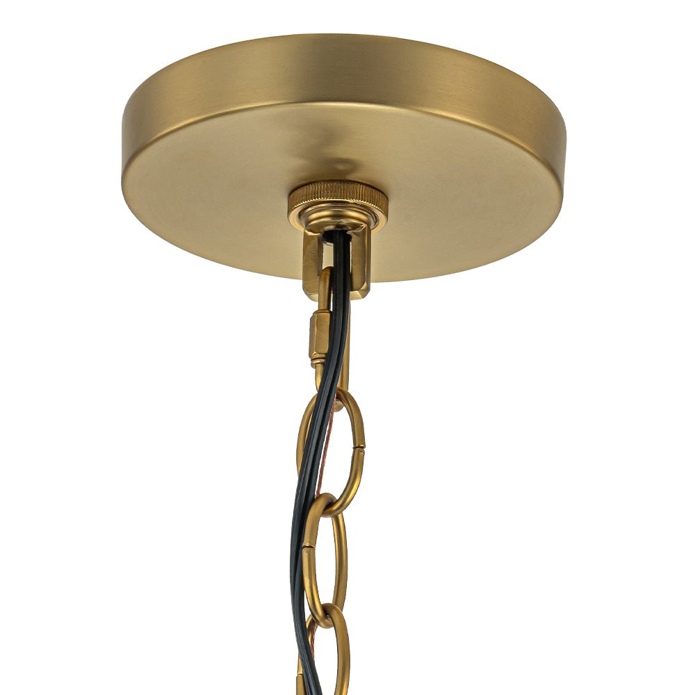 Modern 6 - Light Glass Drum Lantern Pendant - LightfixturesUAE