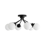 Modern 6 - Light Glass Globe Sputnik Semi - Flush Mount - LightfixturesUAE
