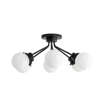 Modern 6 - Light Glass Globe Sputnik Semi - Flush Mount - LightfixturesUAE