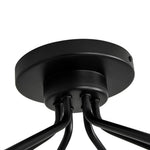 Modern 6 - Light Glass Globe Sputnik Semi - Flush Mount - LightfixturesUAE