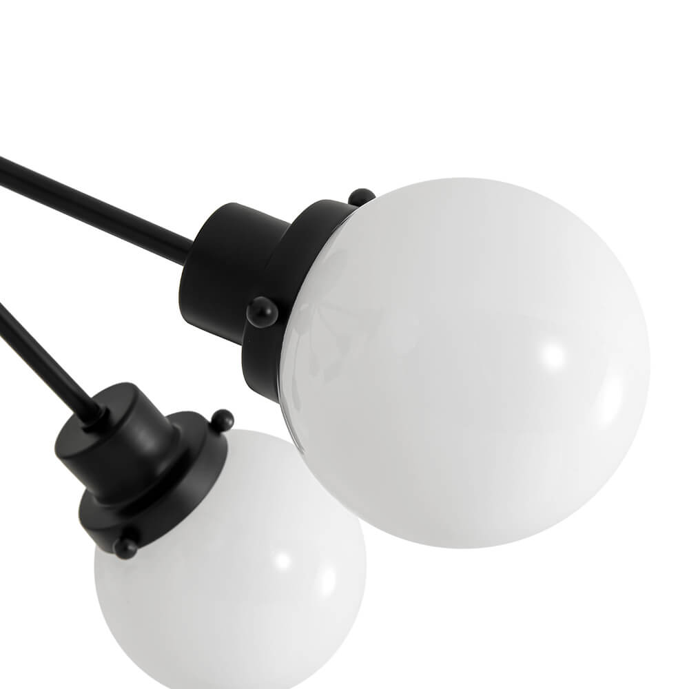 Modern 6 - Light Glass Globe Sputnik Semi - Flush Mount - LightfixturesUAE