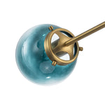 Modern 6 - Light Sputnik Blue Glass Sphere Bubble Chandelier - LightfixturesUAE