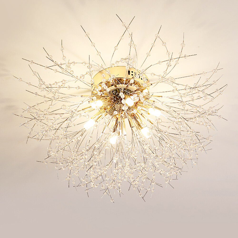 Modern 6/8 Lights Sputnik Crystal Ceiling Chandelier - LightfixturesUAE