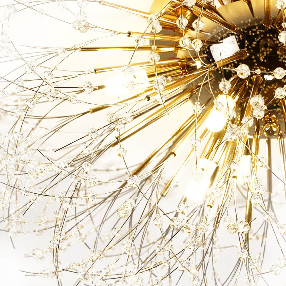 Modern 6/8 Lights Sputnik Crystal Ceiling Chandelier - LightfixturesUAE