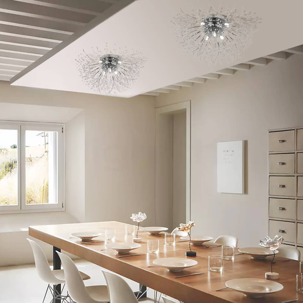 Modern 6/8 Lights Sputnik Crystal Ceiling Chandelier - LightfixturesUAE