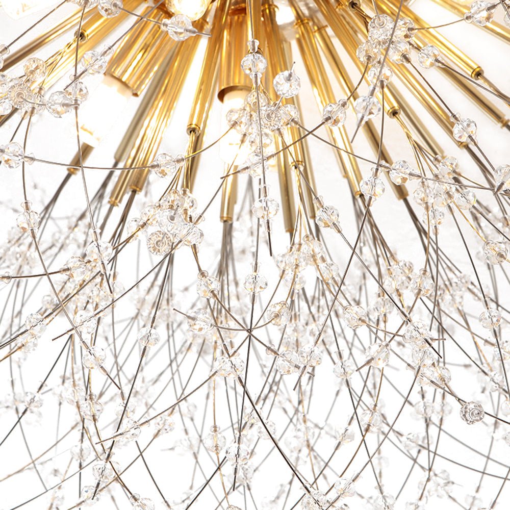 Modern 6/8 Lights Sputnik Crystal Ceiling Chandelier - LightfixturesUAE