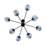 Modern 8 - Light Branching Bubble Blue Chandelier - LightfixturesUAE