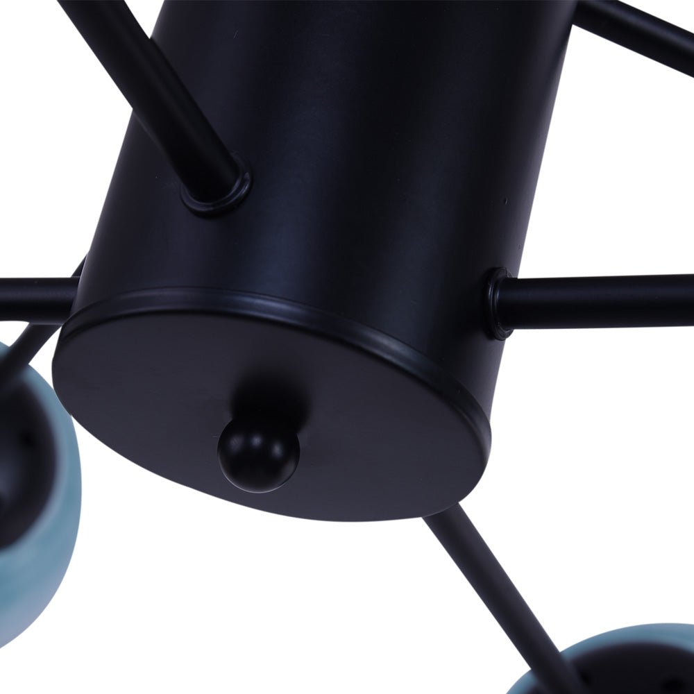 Modern 8 - Light Branching Bubble Blue Chandelier - LightfixturesUAE