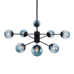 Modern 8 - Light Branching Bubble Blue Chandelier - LightfixturesUAE