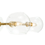 Modern 8 - Light Clear Glass Linear Chandelier - LightfixturesUAE