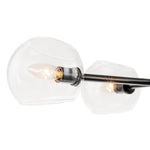 Modern 8 - Light Clear Glass Linear Chandelier - LightfixturesUAE