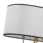 Modern 8 - Light Fabric Shade Drum Linear Chandelier - LightfixturesUAE