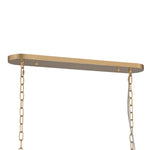 Modern 8 - Light Fabric Shade Drum Linear Chandelier - LightfixturesUAE